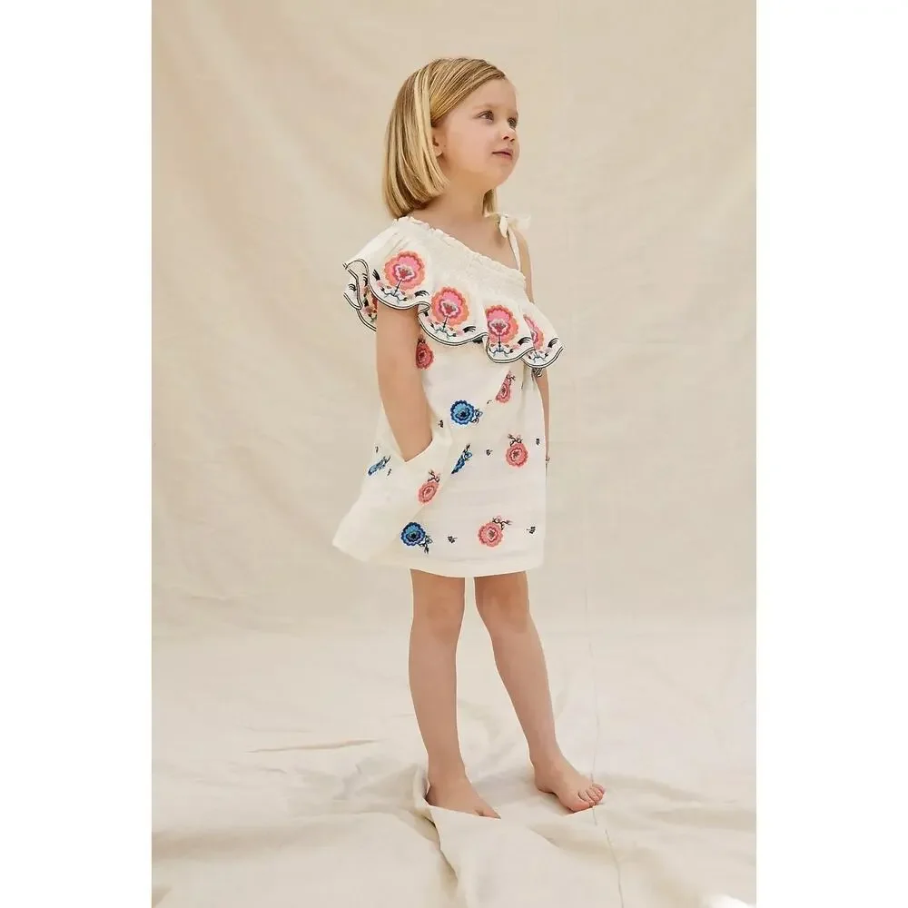 NWT❤️Anthro Plenty by Tracy Reese Embroidered Kids Dress sz4